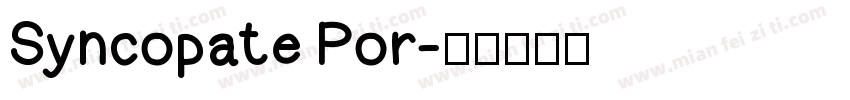 Syncopate Por字体转换